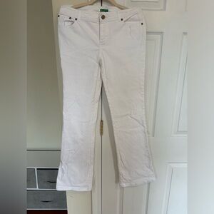Lily Pulitzer size 8 white jeans with a flare leg